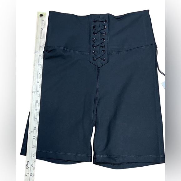 Weworewhat x Revolve Solid Lace-Up Biker Short Athletic Wear Black Size XS NWT - Picture 16 of 16